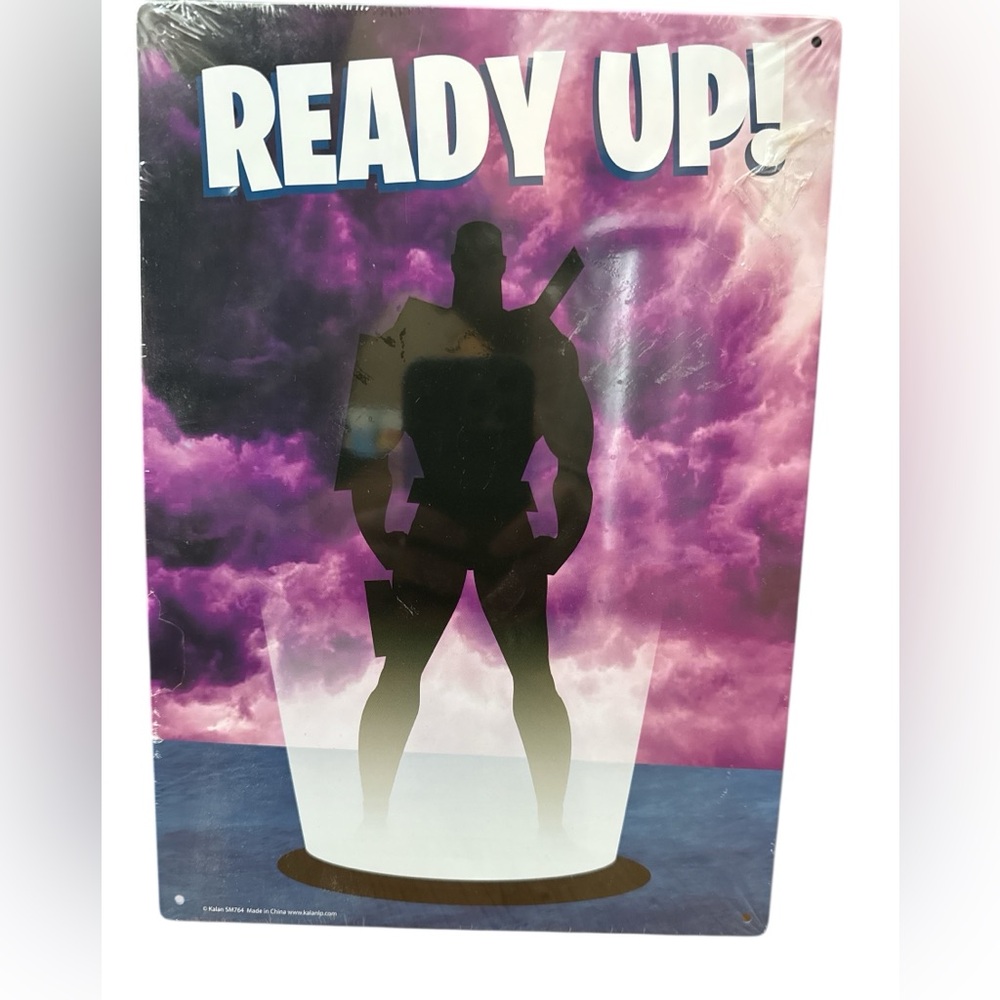 Fortnite “Ready Up” Sign/Wall Hanging New Purple & Black Sign Gaming Sign Kids‎